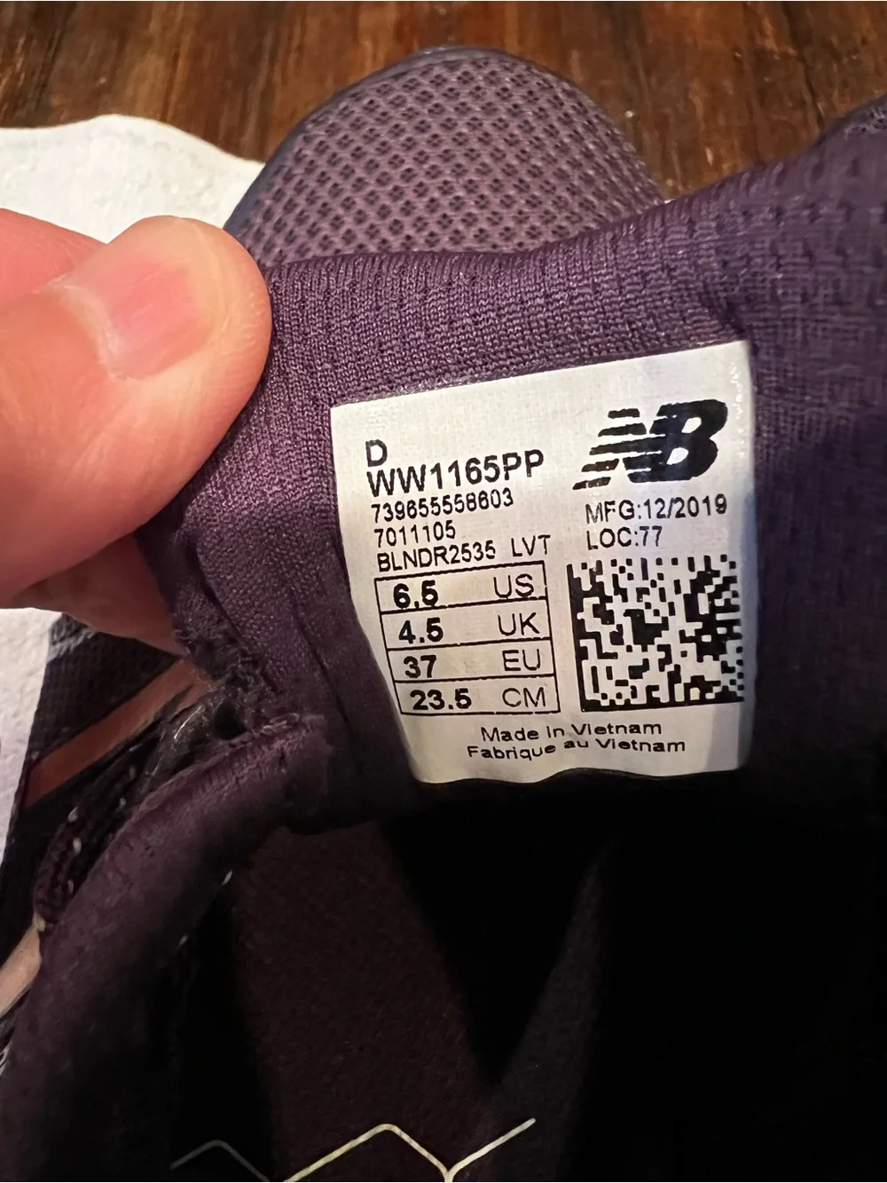 New Balance Women’s Purple Mesh Fresh Foam 1165 walking shoes